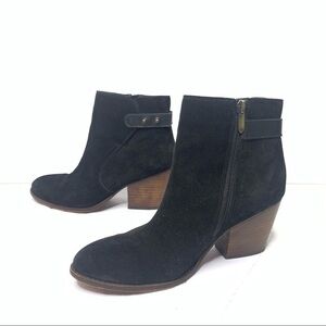 Sam Edelman Marseille Black Suede Ankle Boots 7.5